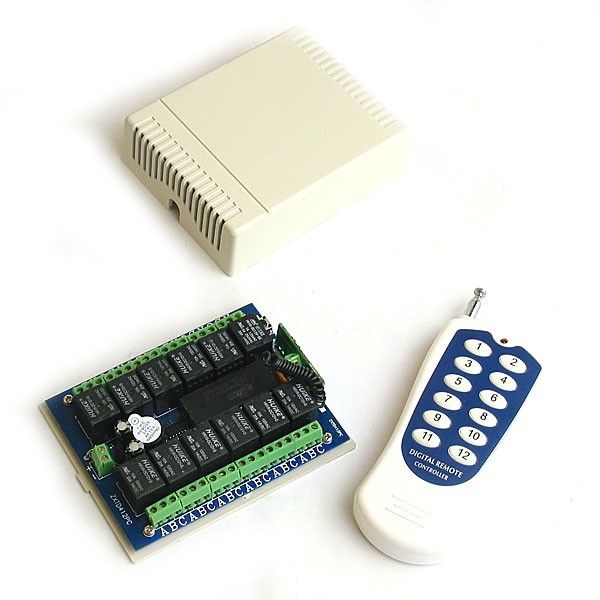 New 12 channel wireless rf radio remote control system 