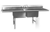 New double compartment sink w/2 drainboards