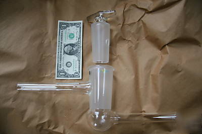 New eck & krebs stopcock horizontal flow, high vacuum - 
