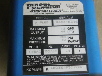 Pulsatron pulsafeeder a plus series