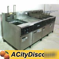 Used giles 3 bank electric deep fat chicken fish fryer