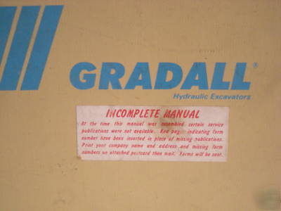 Gradall model 660 service manual *incomplete disclaimer