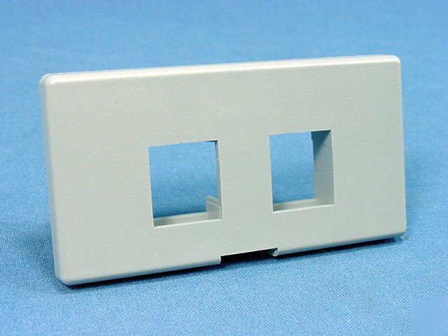 Leviton gray 2-port quickport jack cubicle wallplate