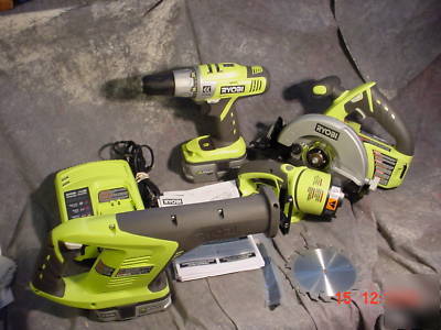 New ryobi 7PC 18VOLT cordless autoshift tool combo P844