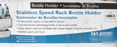 New san jamar stainless speed rack bottle holder B5532 