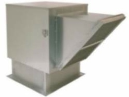 Restaurant ventilation hood with exhaust/supply fan 12