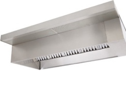 Restaurant ventilation hood with exhaust/supply fan 12