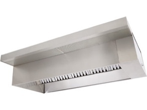 Restaurant ventilation hood with exhaust/supply fan 12