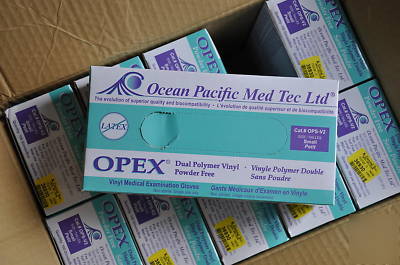 Opex vinyl powder free examination gloves 1 case = 1000
