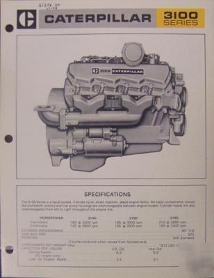 1968 caterpillar 3145, 3150, 3160 engines brochure