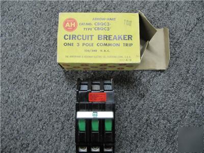 Ah zinsco CBQC3100 3P 100A plug-in circuit breaker