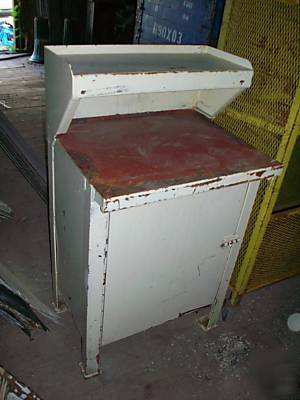 Antique industrial one drawer stand machinest chest old