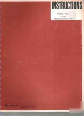 Beckman preset decimal counting unit manual 1954