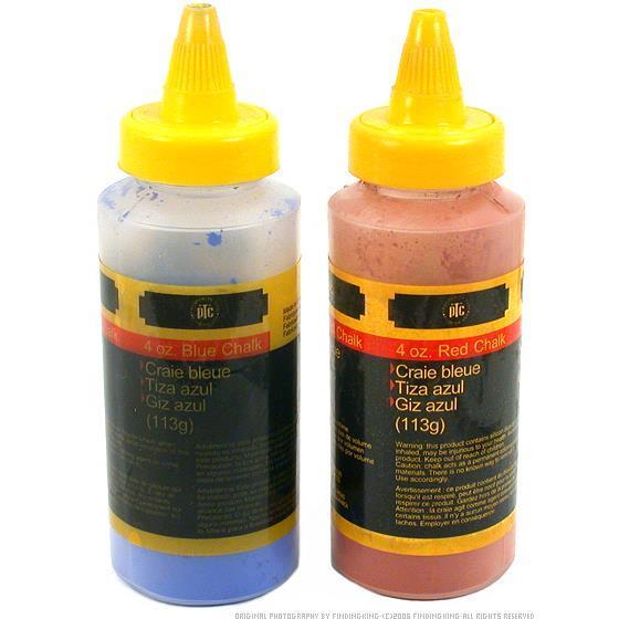 Chalk line powders blue & red 8OZ 2PCS