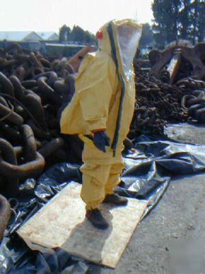 Firefighter hazmat gummi rubber ish suit .not gay