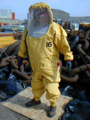 Firefighter hazmat gummi rubber ish suit .not gay