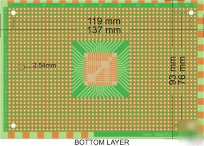2 special plcc circuit board 1650 pad per HOLE137X94MM
