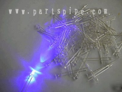 500PCS,5MM purple violet uv 3000MCD water clear led,P5 
