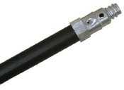 Black metal handle with metal threads - 60IN l