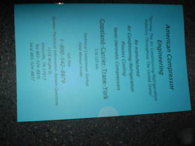 Carrier---copeland---trane compressor literature