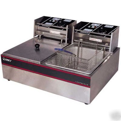 Commercial double electric deep fryer 2X5.5L 5000W