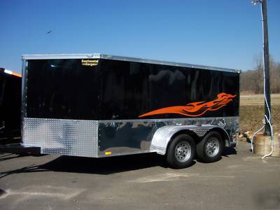 Enclosed 7 x 15 motorcycle/atv trailer