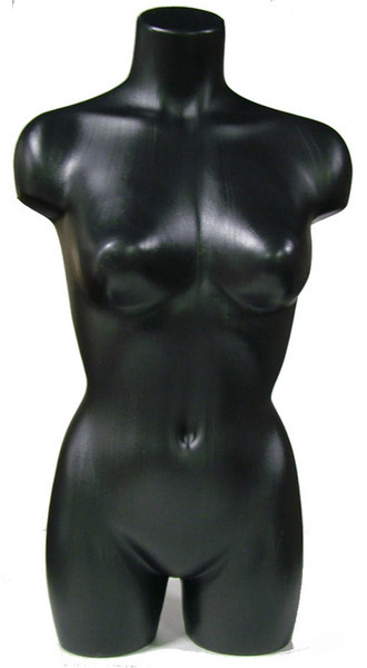 Female xena 3/4 mannequin table top form black sz small