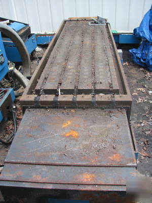 Mechanized heavy duty machine fixturing table base