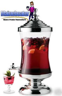 New elegant 2.5 gallon glass beverage dispenser server 