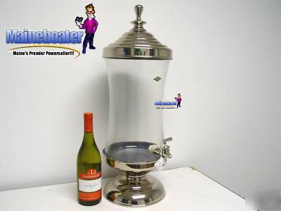 New elegant 2.5 gallon glass beverage dispenser server 