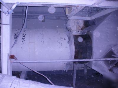 Rotary drum dryer system, blower, baghouse and cyclone