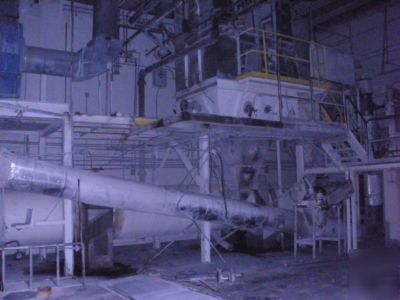 Rotary drum dryer system, blower, baghouse and cyclone