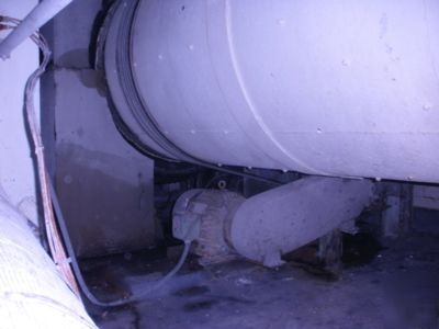 Rotary drum dryer system, blower, baghouse and cyclone