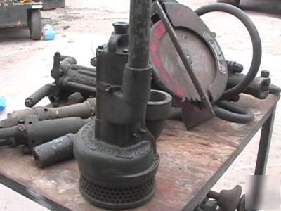 Large lot of industrial air powered tools with tooling