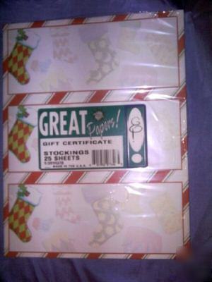 Make your own gift holiday certificates 25 sheets 3 on