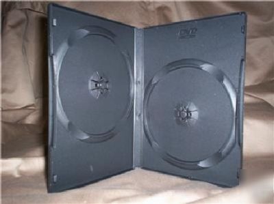 New box of 25 double empty poly dvd cd 14MM cover cases 