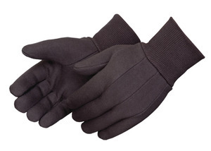 25 dz / 300 pair brown jersey gloves, 100% cotton, 9-oz