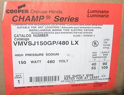 Cooper crousehinds outdoor light, VMVSJ150GP/480LX, 