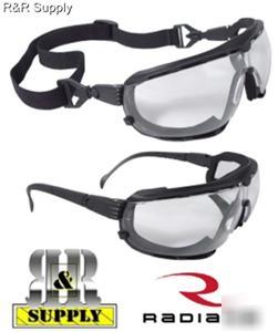 Radians dagger clear anti fog safety glasses goggles