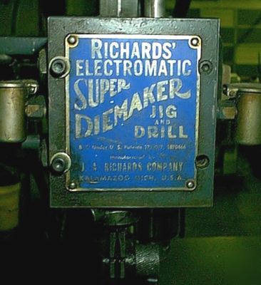Richards electromatic super diemaker jig saw & drill