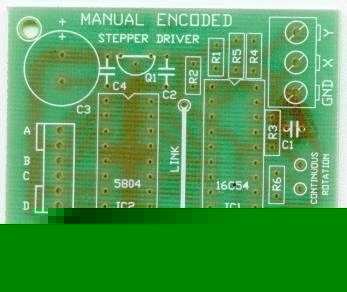 Stepper motor driver w. single-step rotary encoder K94