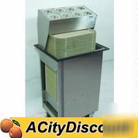 Used lakeside mobile silverware tray dispenser w/trays