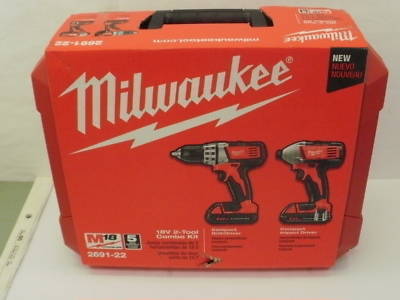 New milwaukee tool 2691-22 drill//impact drivers kit 1M