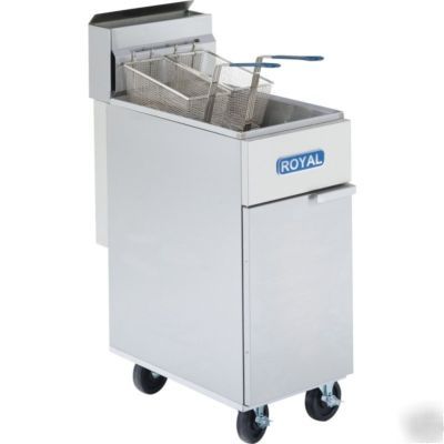 New royal range 50 lb. gas floor fryer