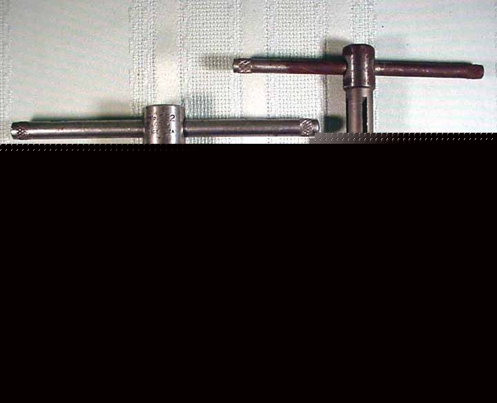 3 - t-handle tap wrenches greenfield #332 vermont #328