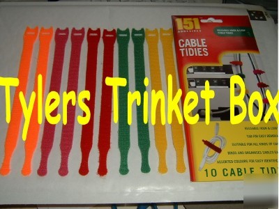 10 hook and & loop*velcro cable ties*reusable*8 x 1/2