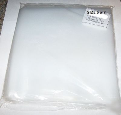 200 clear poly flat bags 2 mil - 5 x 7 ~ clearance 
