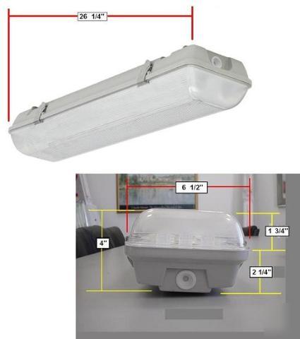 Advant ADV2P2T820 2FT/2T8 vaportite fluor light fixture