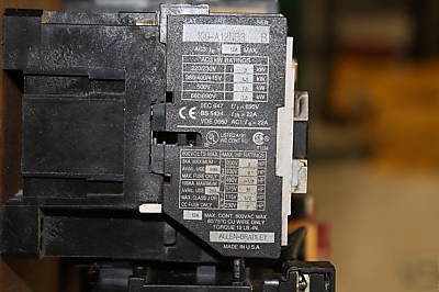 Allen bradley 100-A12ND3 motor starter w/adj trip block