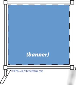 Banner frame, diy easy assembly for 3 x 3 foot banners 